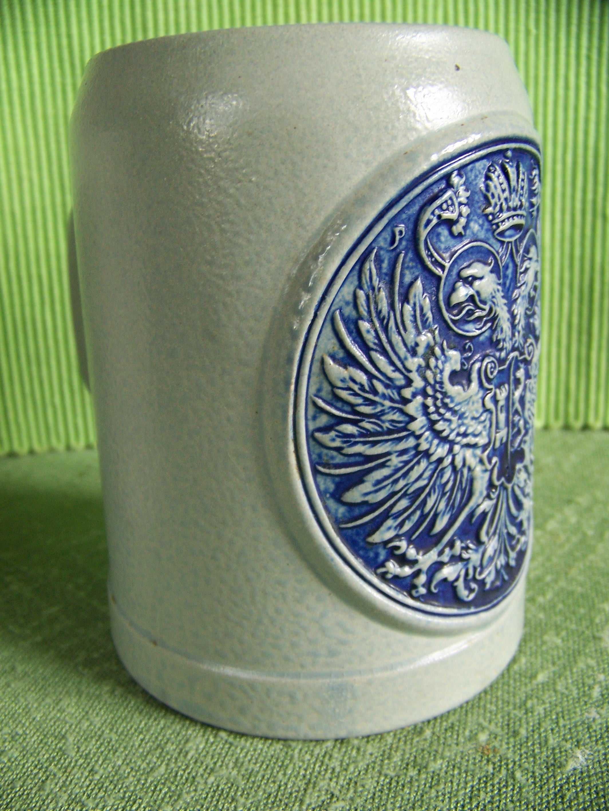 kufel porcelanowy z herbem cesarskim orła dwugłowego