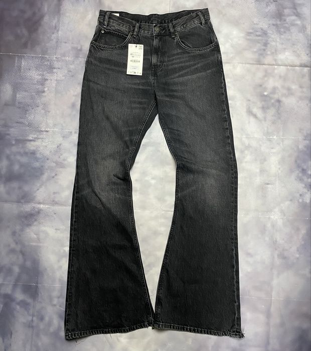 !НОВИНКА Zara Flare Jeans Wide Baggy Black Washed Кльош Джинси Зара