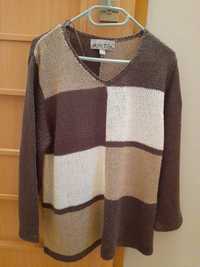 Sweter w kratkę r. XL