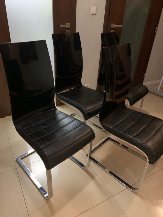 Krzesła 4 sztuki czarne