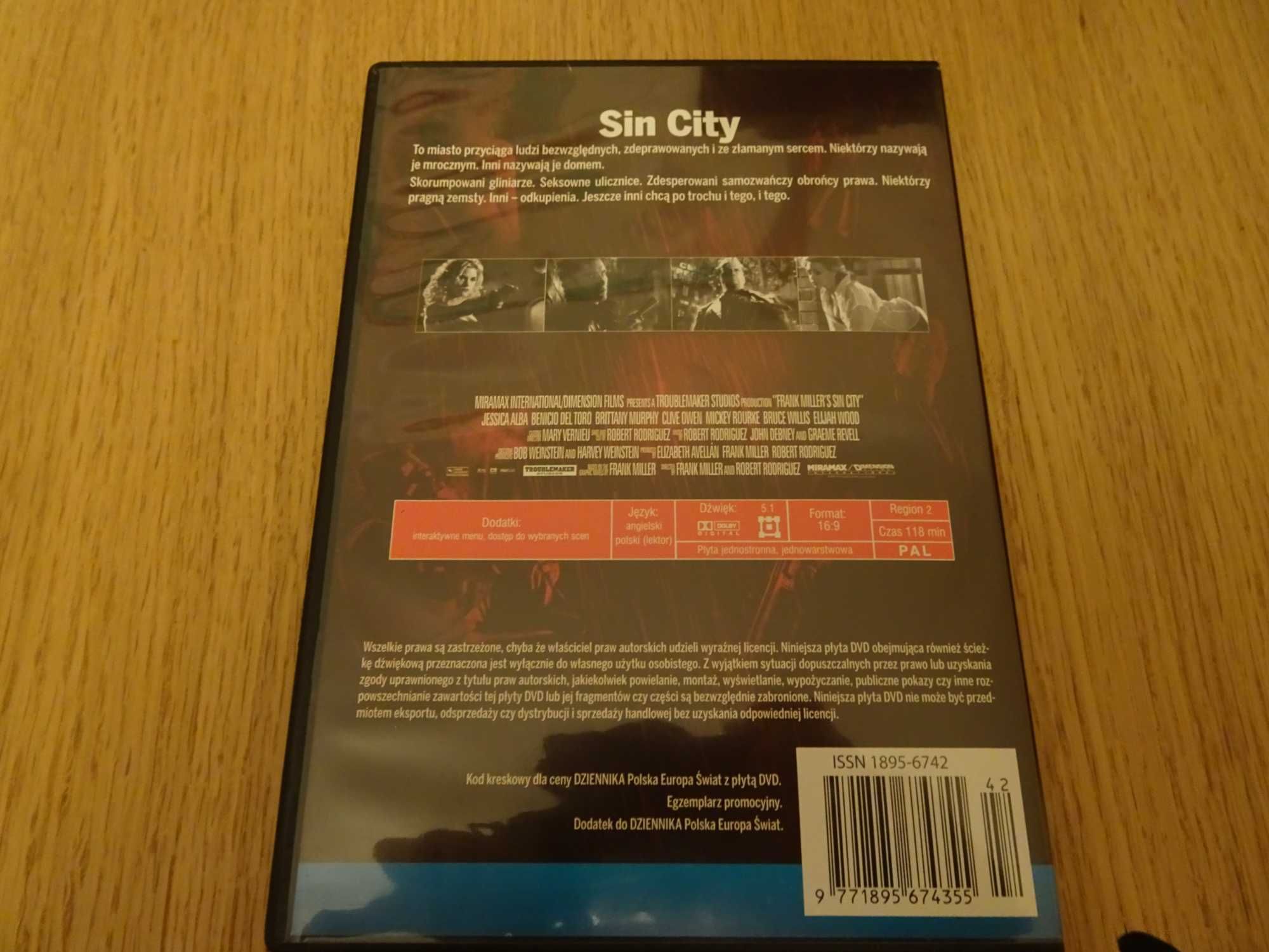 "Sin City" płyta DVD, film dvd