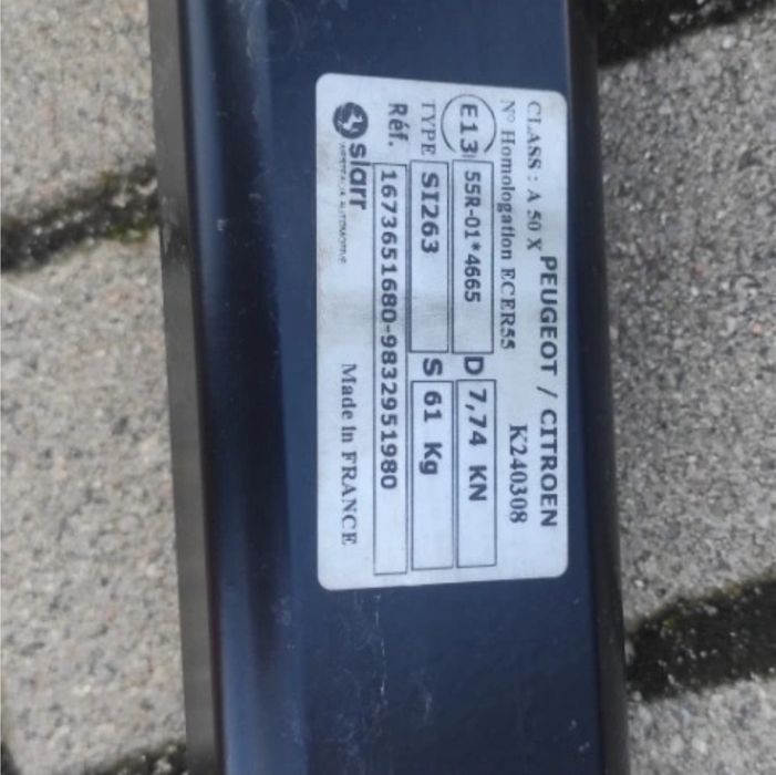 Hak holowniczy wypinany Citroen C4 III Peugeot 2008 II moduł wiązka