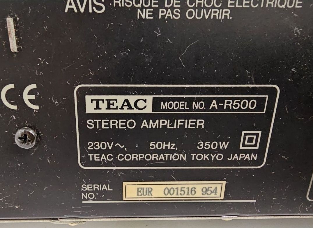 Wzmacniacz Teac A-R500, 2*90w. Made in Japan