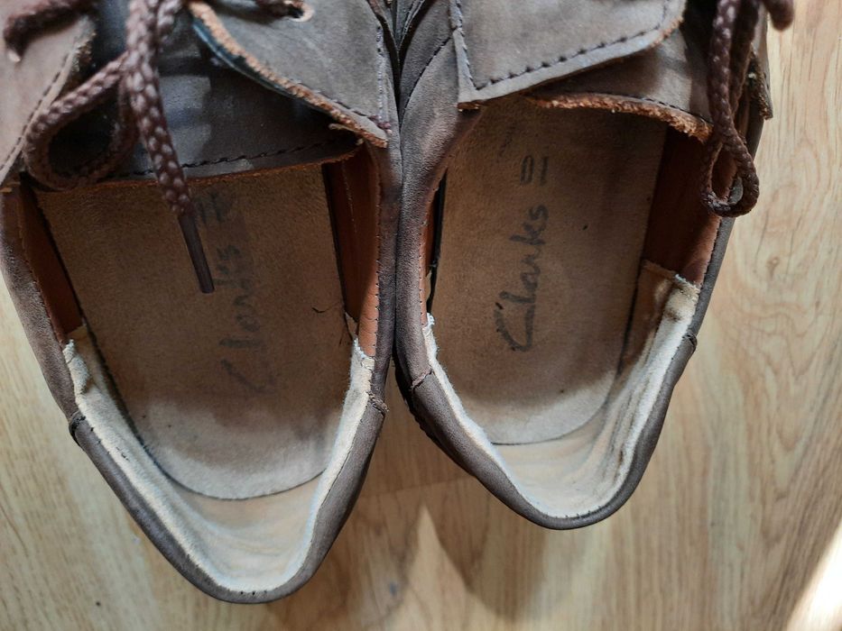 Мужские кожаные мокасины Clarks 43 р.