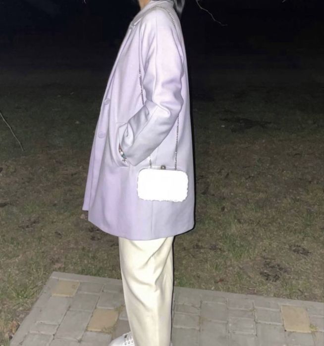 Пальто лавандове