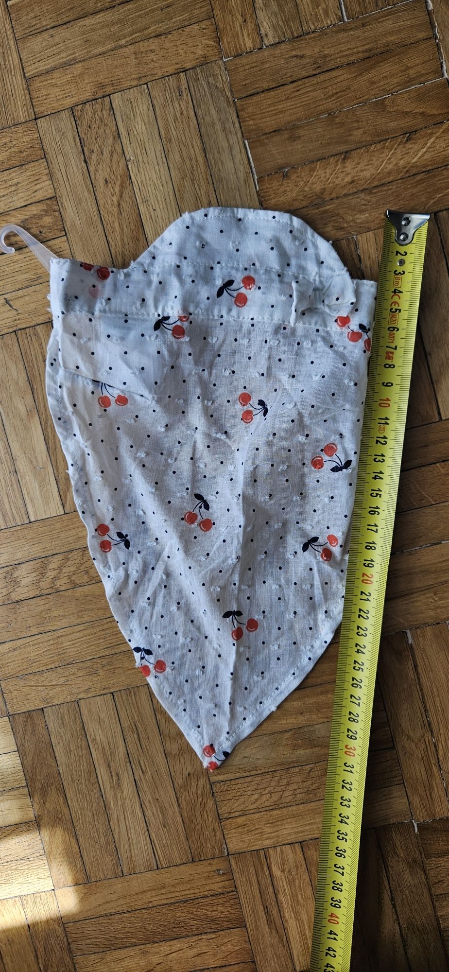 Chusteczka opaska w wiśnie biała nowa cool club 42 newborn dziewczęca