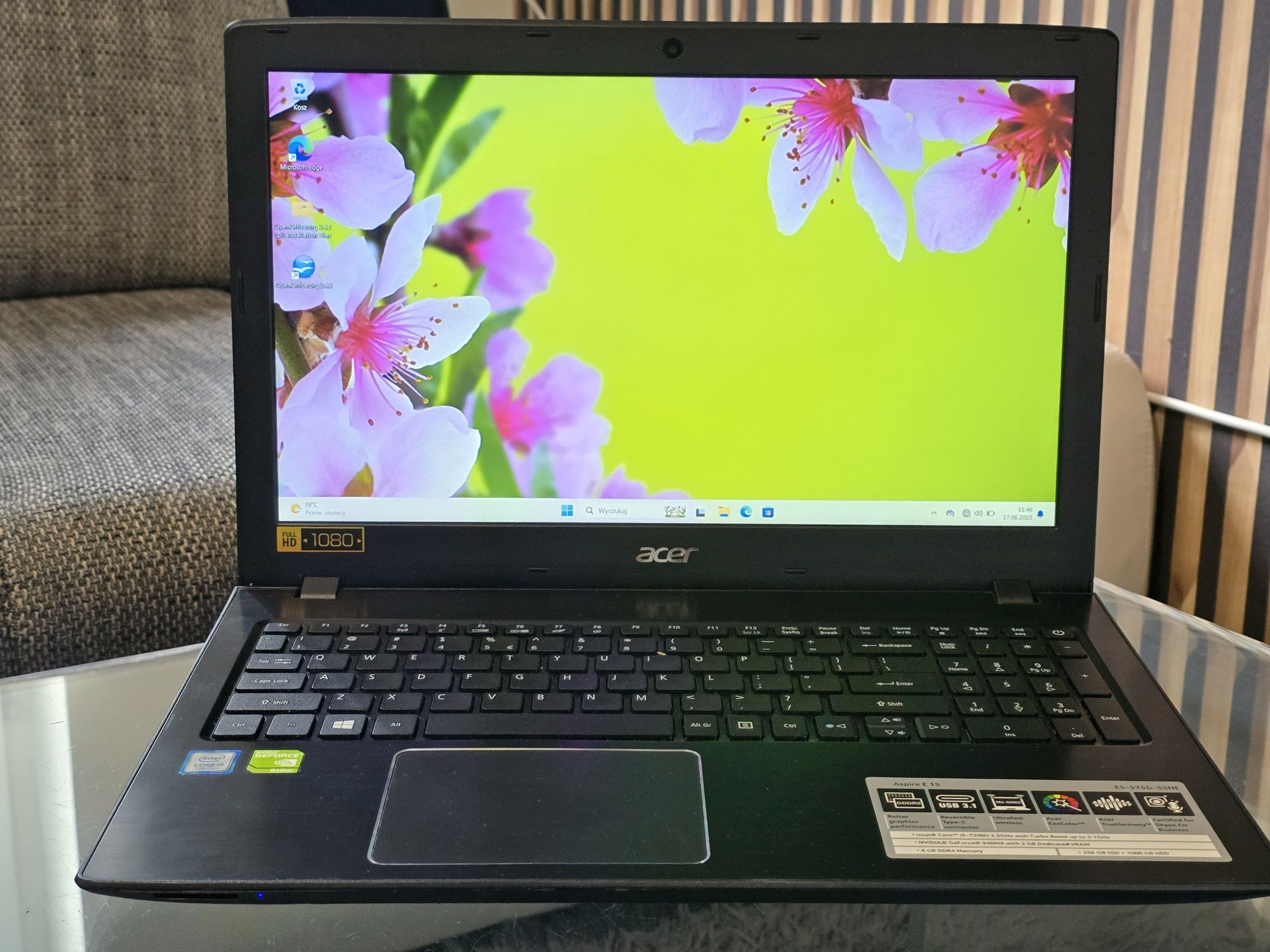 Laptop Acer 15,6 i5 Dysk SSD 24GB RAM DDR4 Nvidia GeForce 940MX Win 11