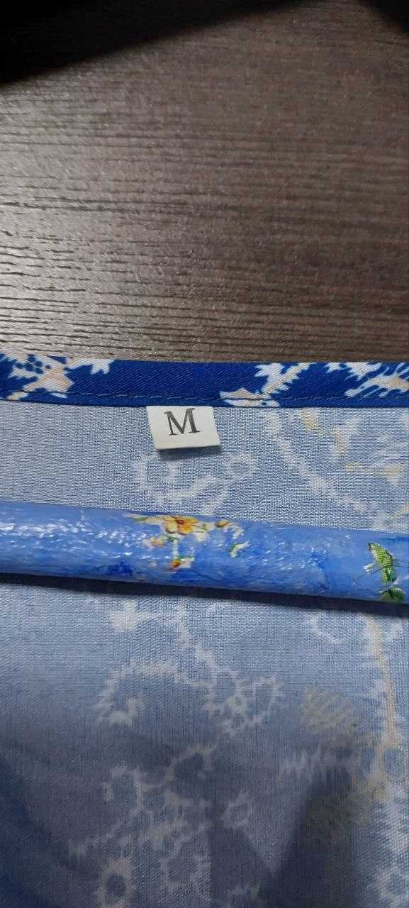 Платье синее с мелким рисунком SHEIN