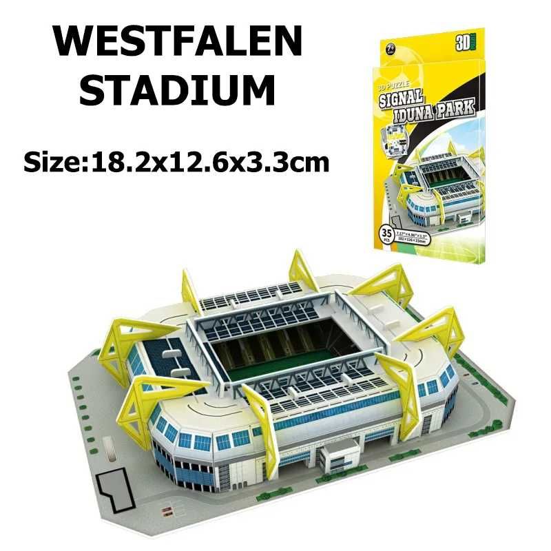 Mini Stadion Puzzle 3D Model - Signal Iduna Park Borussia Dortmund