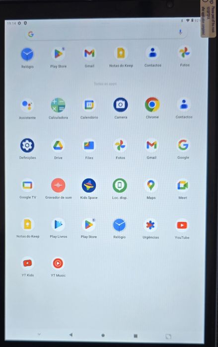 Tablet 10'1 , 4GB/64GB,azul , novo, carregamento TypeC  rápido