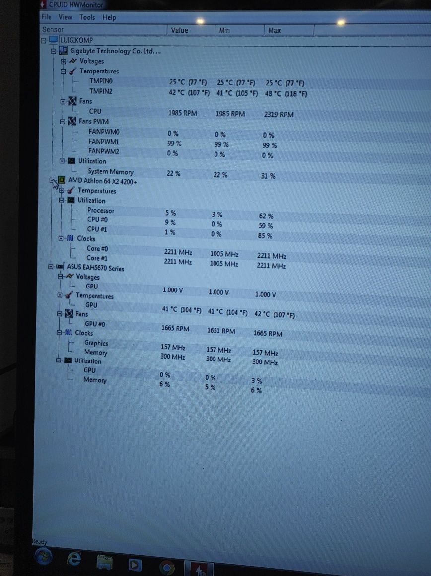 Komputer athlon 64 x2 4200+ 4 GB RAM