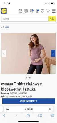 Ciążowy t-shirt biobawełna