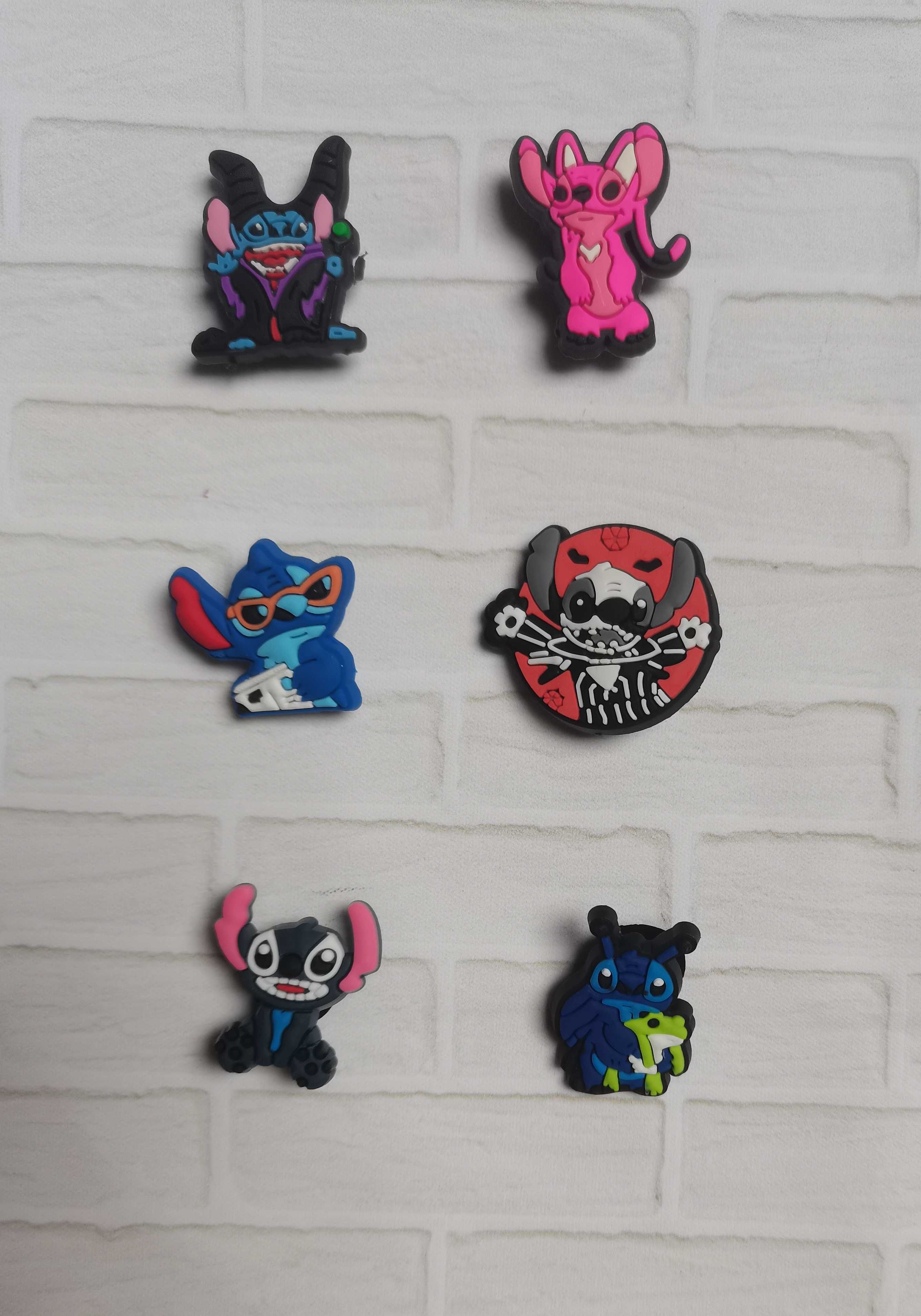 Charmsy, przypinki do butów Crocks - Stitch, Lilo i Stitch (6 szt.) 3