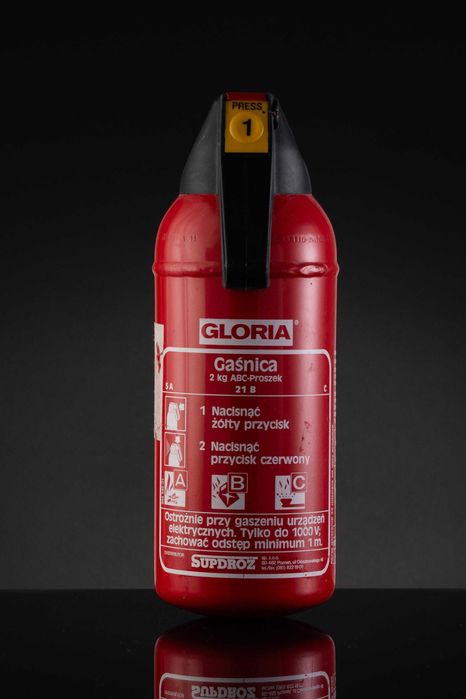 Gaśnica GLORIA 2kg ABC – Idealny Stan, Gotowa do Służby!
