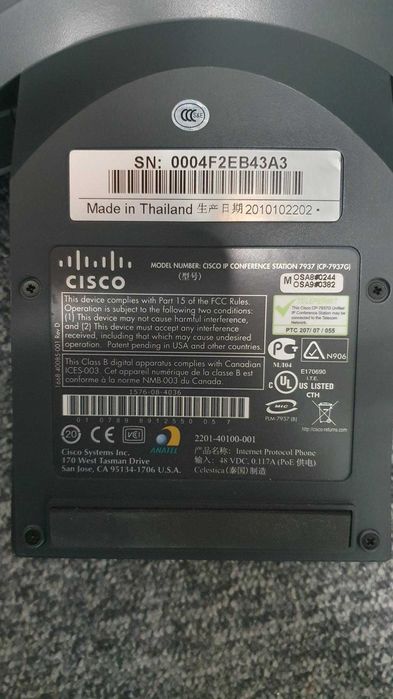 Telefon/Stacja konferencyjna CISCO Unified IP Conference Station 7937G