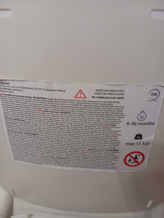 Krzesło do karmienia, 6 - 36 miesiecy