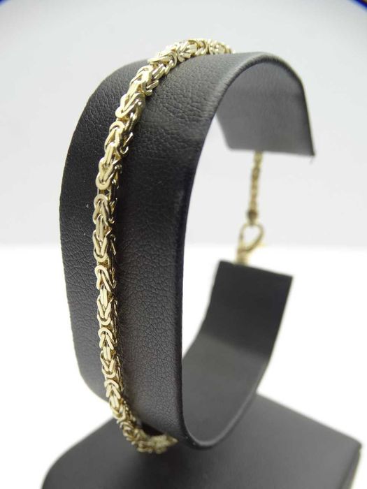 Piękna Złota Bransoletka Królewska 7,13g P585 20,5cm 2mm