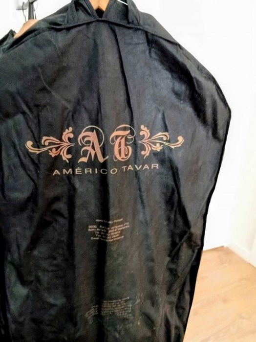 Casaco/Sobretudo Couro Genuíno Américo Tavar L Preto