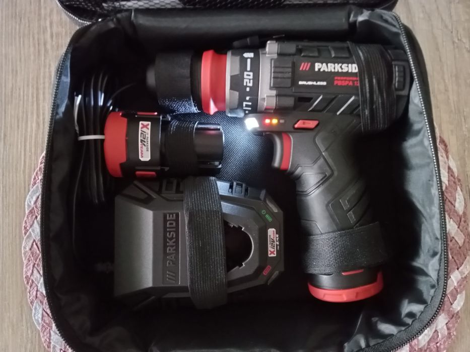 Parkside Performance PBSPA E4 12V wiertarko-wkrętarka zestaw