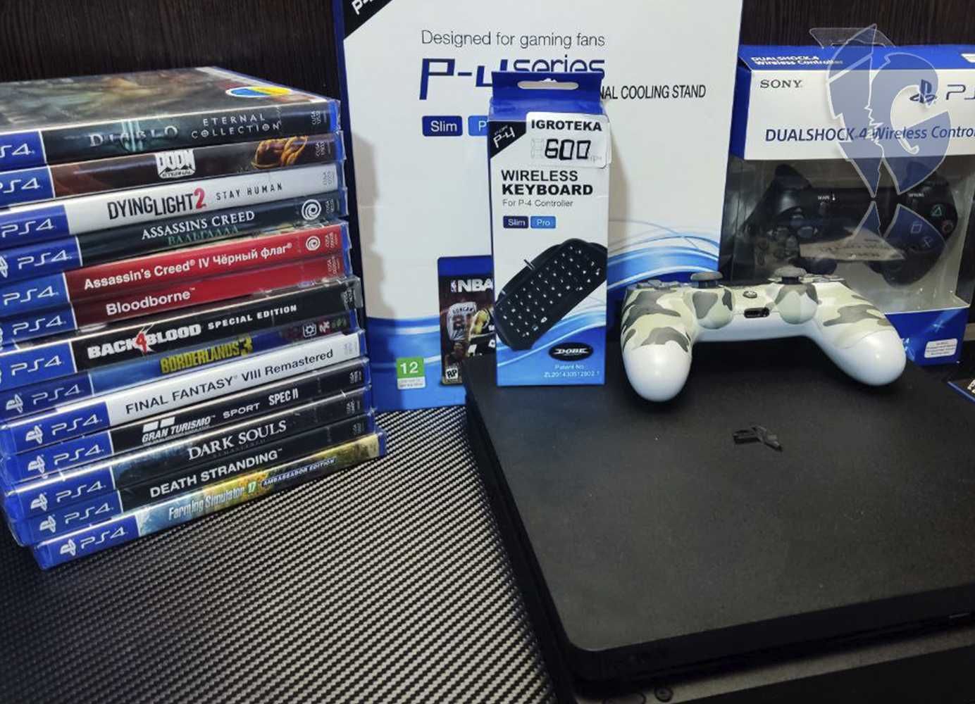 PlayStation 4 SLIM 500 GB БУ + 6 Игр #335+ Гарантия (PS4)