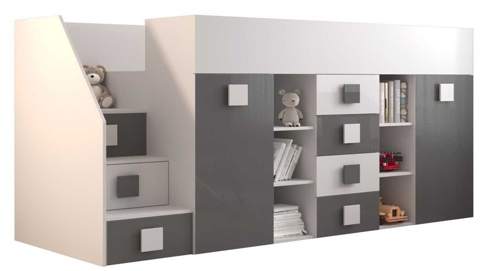 Łóżko piętrowe antresola z biurkiem TOLEDO 3