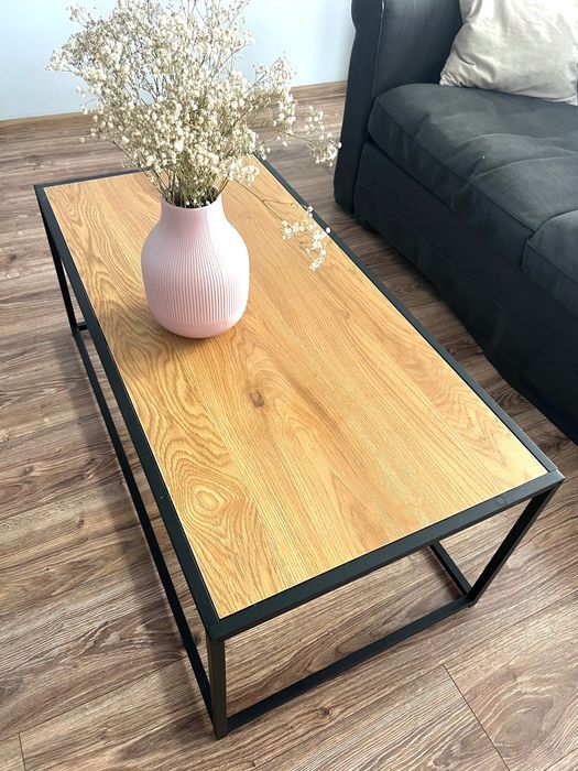 Stolik  kawowy prostokątny  drewniany loft