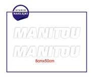 Naklejki Koparka Ładowarka Manitou Naklejka Nalepka 2szt 8x50cm