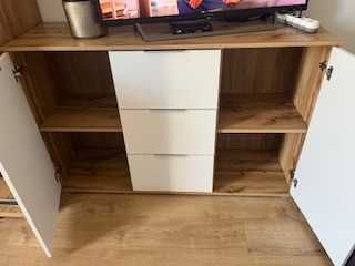 Komoda i witryna Black Red White Zele