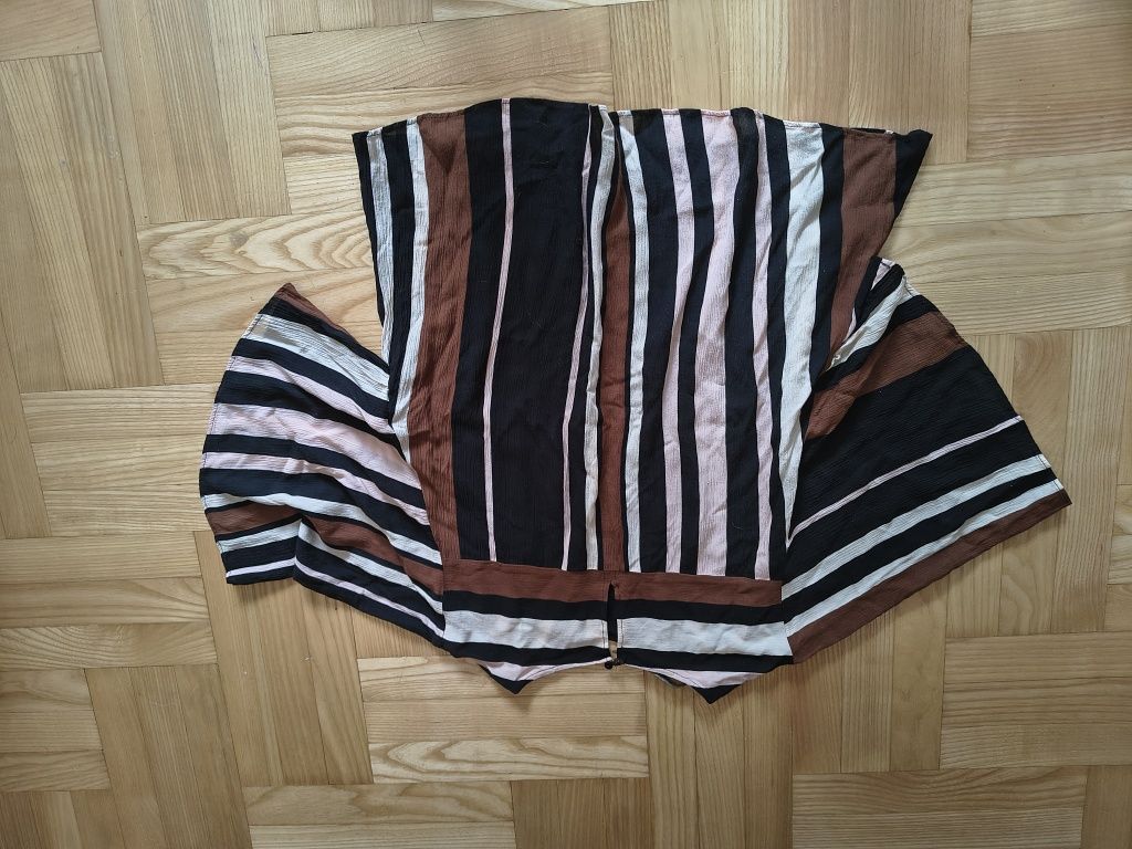 Top koszula narzutka bluzka oversize zara w paski pionowe koszulka