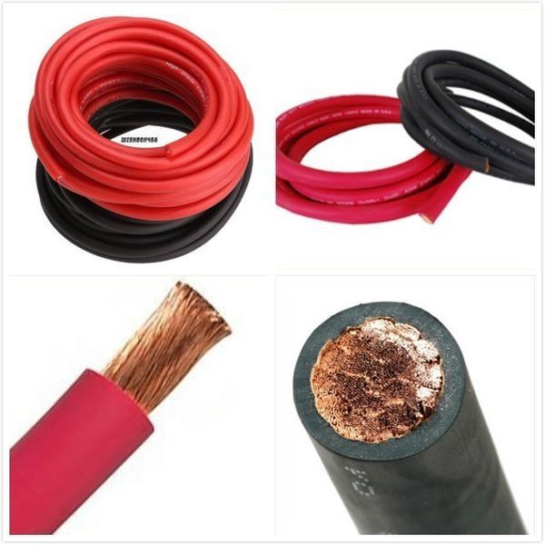 Cabo Bateria Fléxivel Multifilar 25mm2 Vermelho ou preto (1 metro)