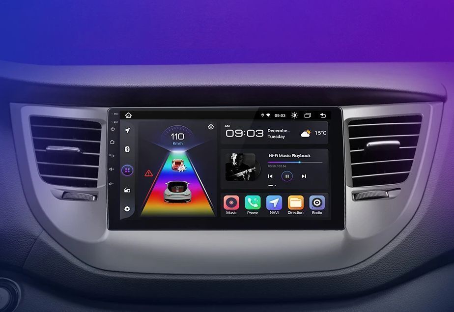 Radio 2DIN 9" Android Auto CarPlay Navi GPS Hyundai ix35/Tucson III PL