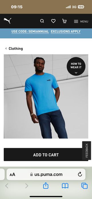 Футболка Puma розмір L