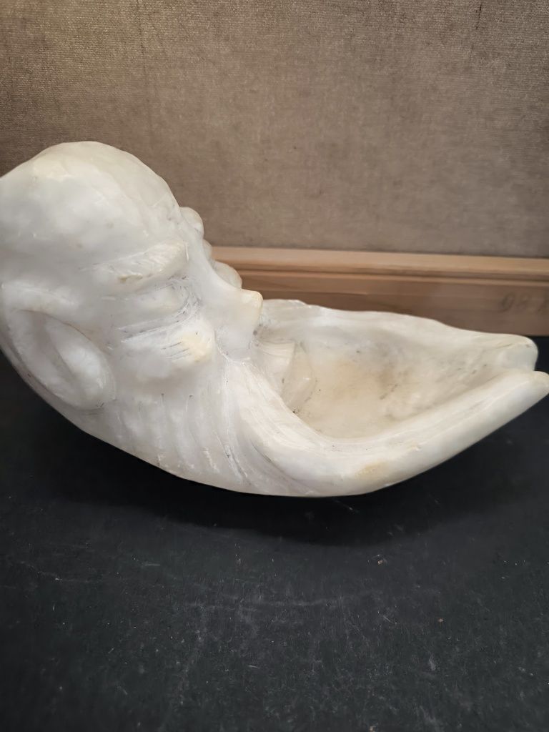 Cabeça de Buda em jade branco