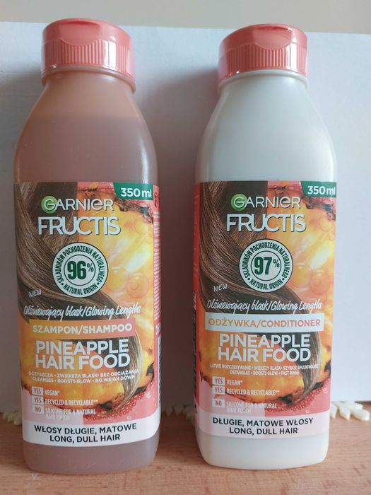 Garnier Fructis Pineaple do włosów długich, matowych szampon, odżywka