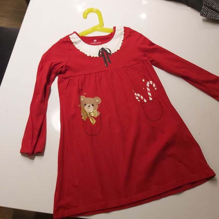 Sukienka dla dziewczynki świąteczna Hm rozmiar 110/116