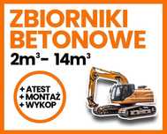 Szamba betonowe, wykop, transport