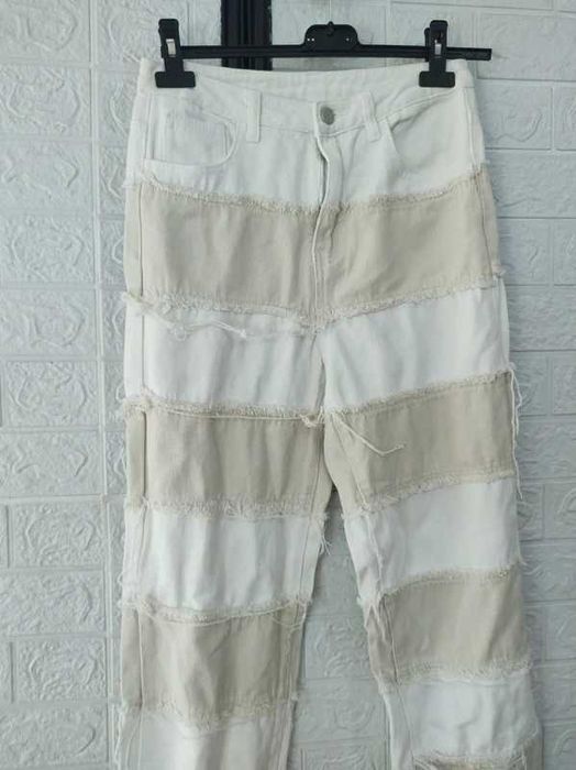 Spodnie rozmiar s wysoki stan szerokie nogawki cena 18 zł