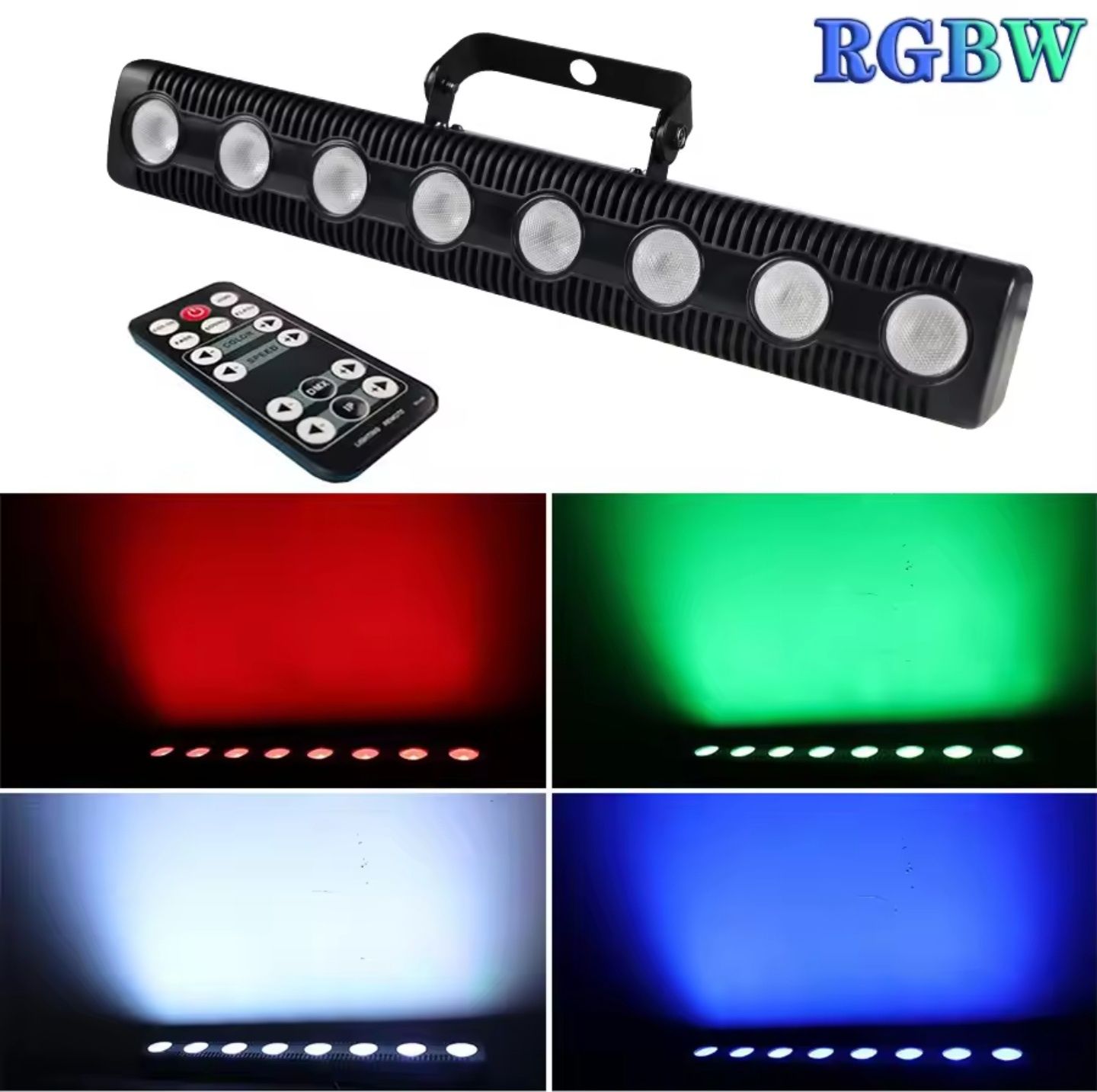 Vendo Barras Led DMX RGBW 8x12w (96w)
Funciona com comando ou com DMX
