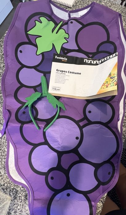 Diafarce carnaval Uva - 7 a 12 anos
