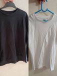 Komplet, czarna bluza i t-shirt -smyk