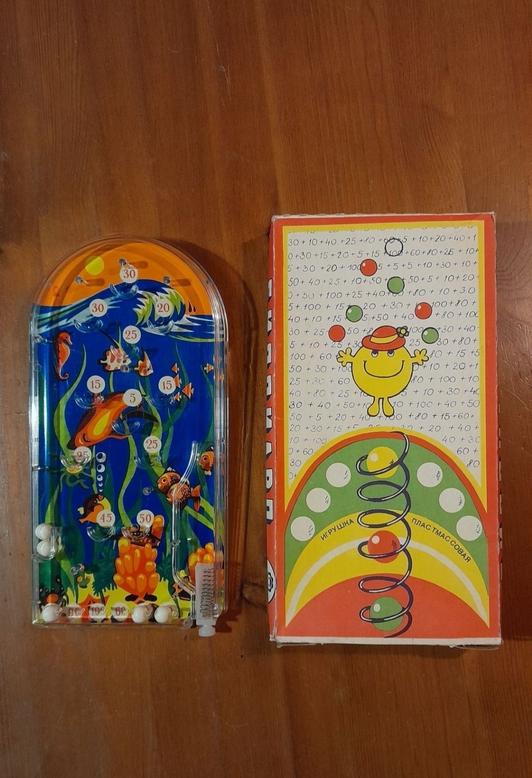 Gra bilard PRL/ świat podwodny super stan. Unikat