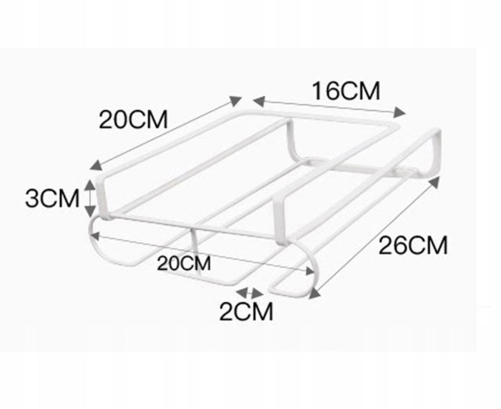 Stojak wieszak na kieliszki do wina pod szafkę