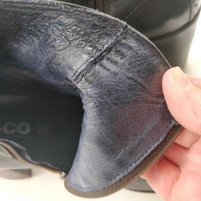 Сапоги кожаные демисезонные на стопу 25 см (италия) о2