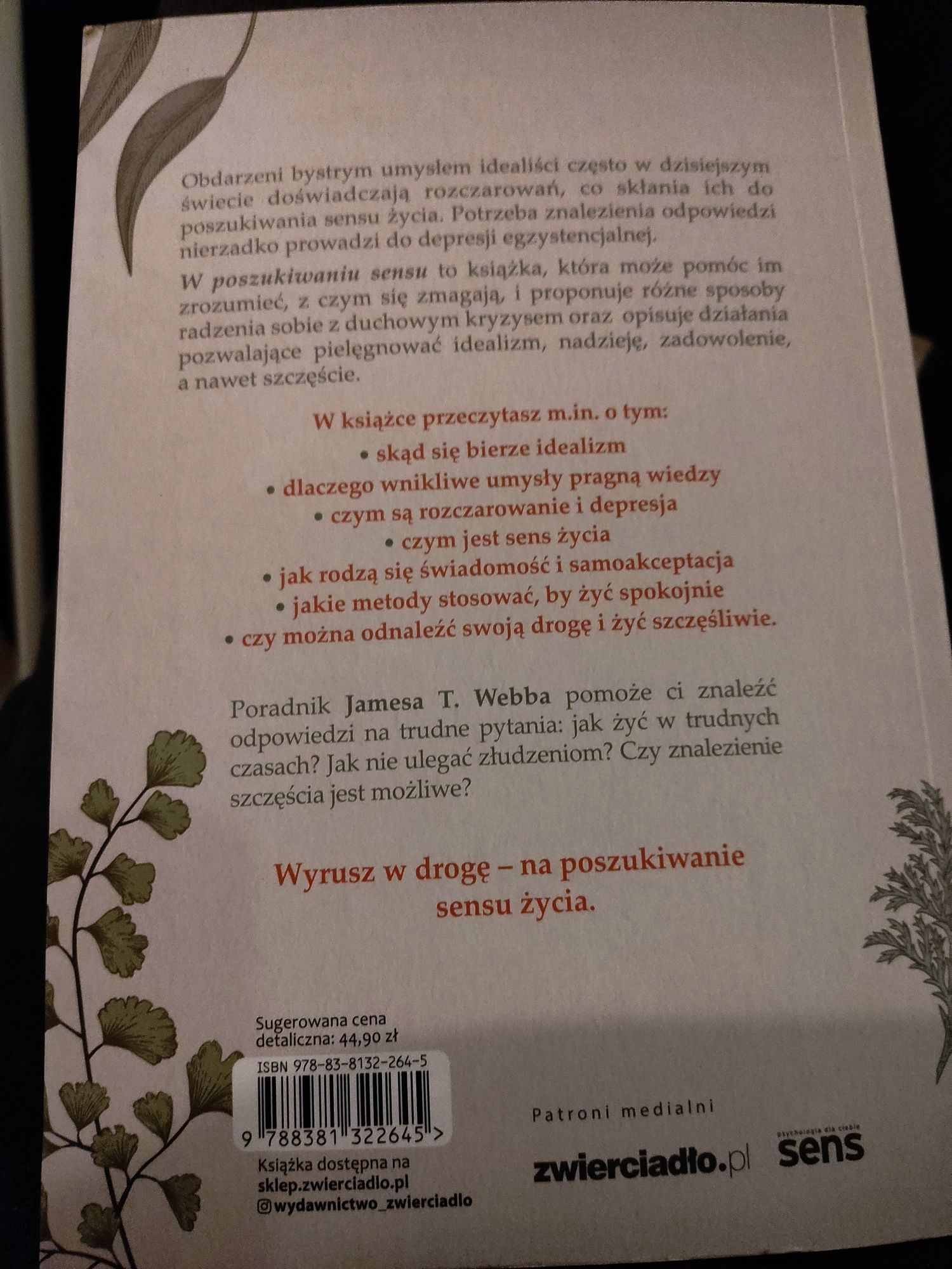 W poszukiwaniu sensu inspiracje dla wrażliwych. James T. Webb.