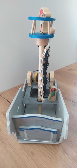 Drewniany statek piracki + postacie 3+ One Two Fun