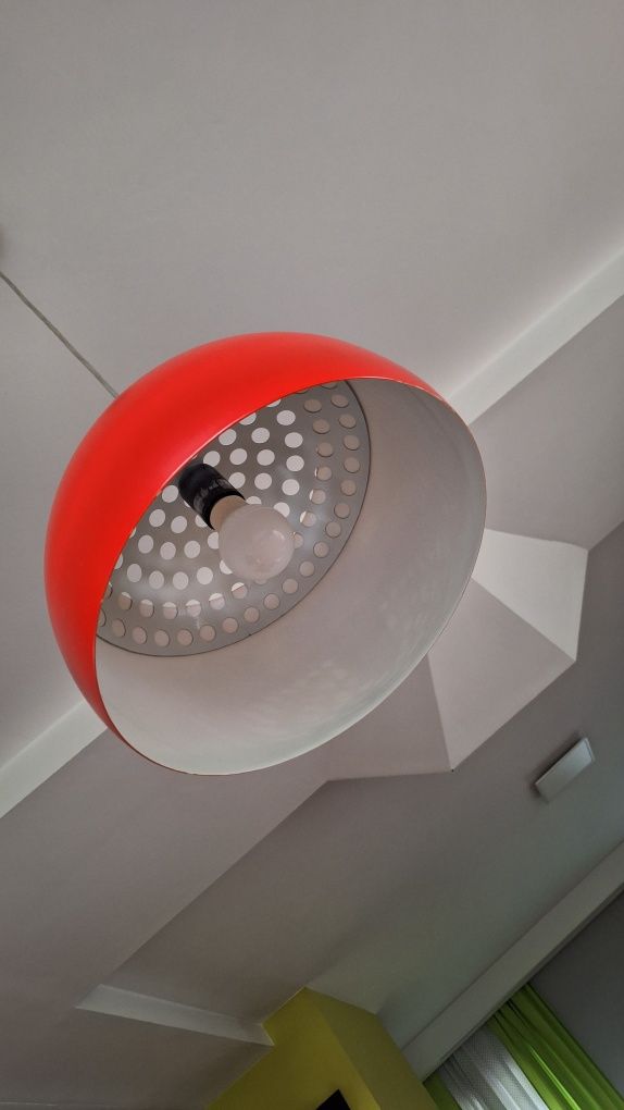 2 szt - Lampy sufitowe piękny czerwony kolor