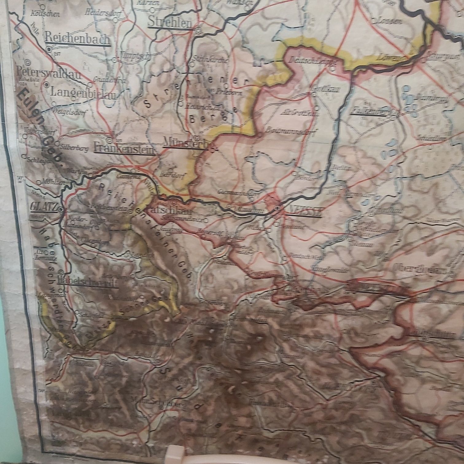 Mapa ścienna wisząca Zabytek stara niemiecka PROVINZ OBERSCHLESIEN