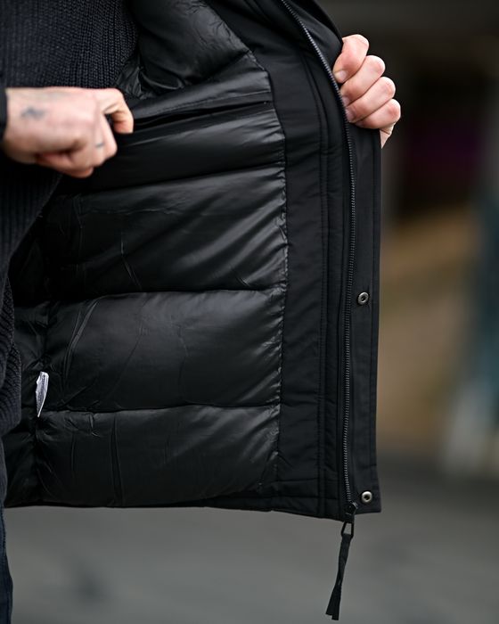 Чоловіча зимова куртка чорна, зимняя куртка мужская черная