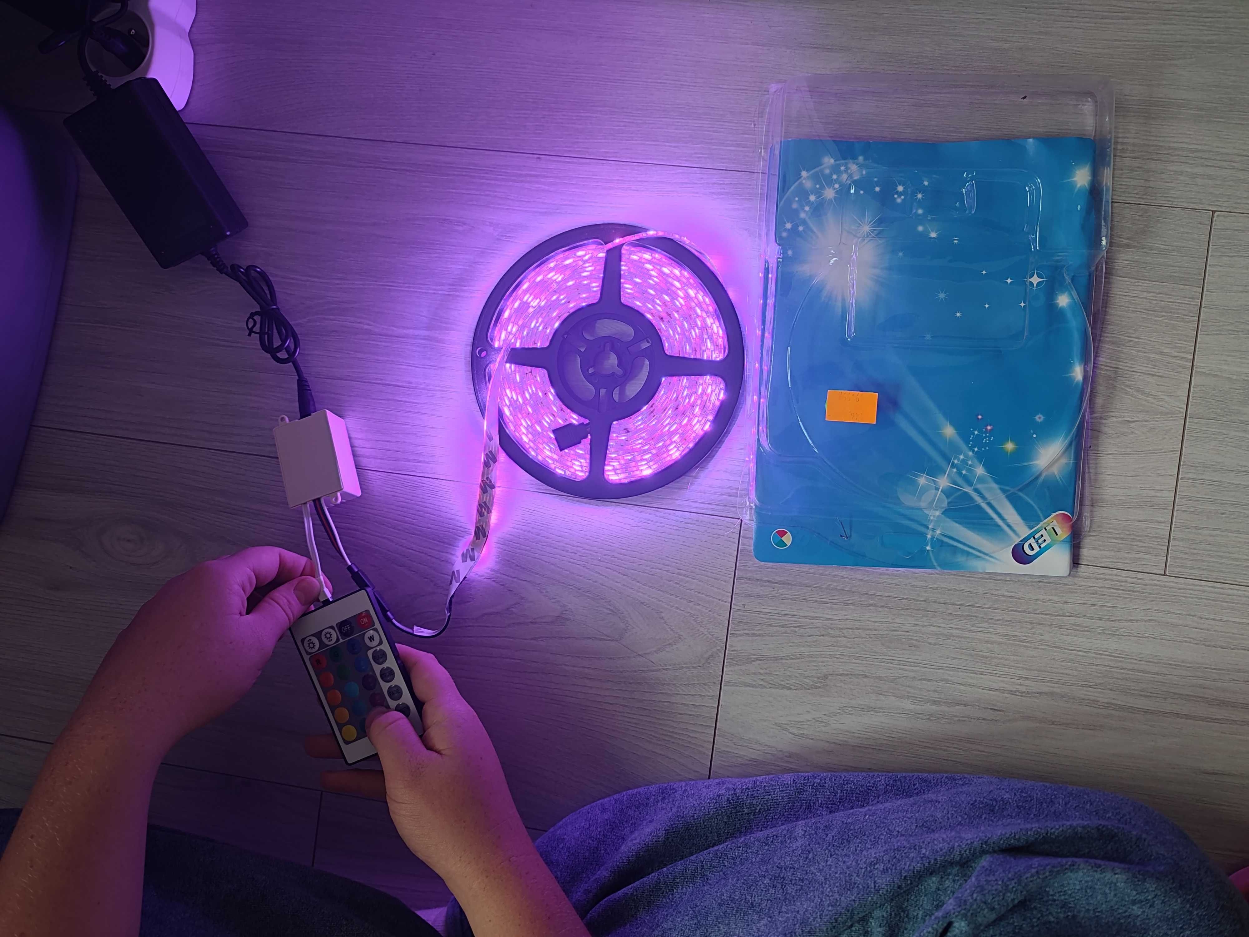 Led na taśmie 5m Nowy zmienia kolory