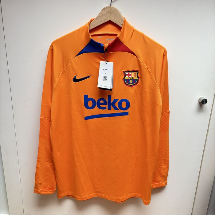 Sweat de Treino Nike FC Barcelona Laranja com Fecho (L)